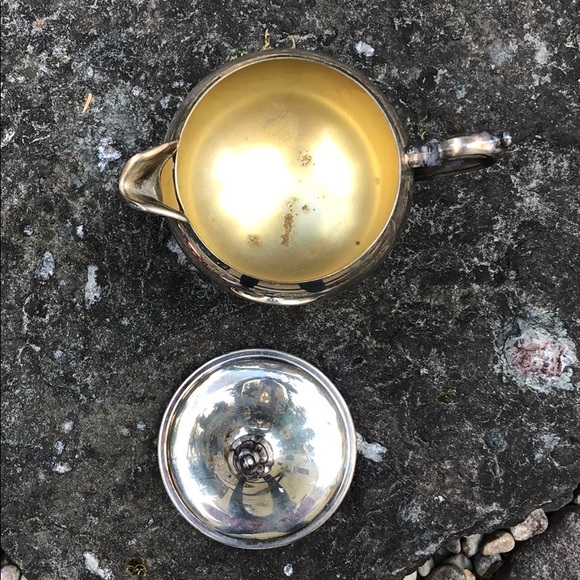 Silver Plated Sugar Creamer Set Tea Coffee Vintage - Picture 7 of 8